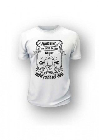 Футболка "Avoid injury" XL бел. EKF 78959
