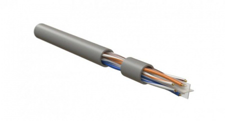 Кабель для сетей Industrial Ethernet кат. 6 4х2х23 AWG однопров. жилы (solid) U/UTP PVC IUUTP4-C6-S23/1-FRPVC-GY Сер (уп.500м) Hyperline 444015
