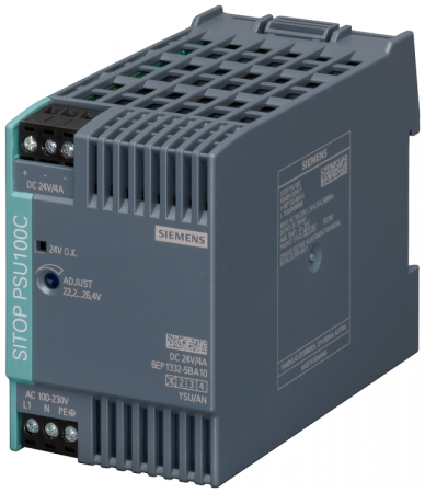 Блок питания стабилизированный SITOP PSU100C 24В/4А вход: 120-230В выход: 24В/4А Siemens 6EP13325BA10