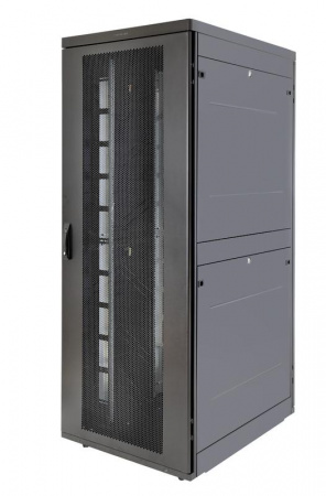 Шкаф Rackcenter D9000 42U 750х1000 передняя дверь перф. 1-ств. задняя дверь перф. 2-ств. черн. Eurolan 60F-42-7A-94BL