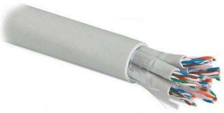 Кабель витая пара UUTP16W-C5-S24-IN-LSZH-GY (UTP16W-C5-SOLID-IN-LSZH) U/UTP кат.5 16 пар (4 пары (24 AWG)х4) ож (solid) кажд. 4х парник - LSZH оболочка LSZH нг(А)-HF -20 - +60град.C сер. (м) Hyperline 46006