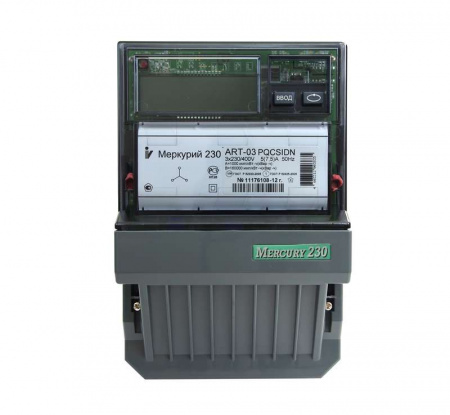 Счетчик Меркурий 230 ART-03 PQRSIDN 3ф 5-7.5А класс точн. 0.5S/1.0 1 тариф. RS-485 ЖКИ Инкотекс М0000051953