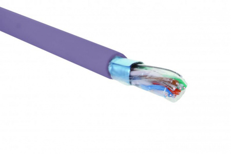 Кабель F/UTP кат.5E 4 пары 24 AWG нгА-LSLTx внут. прокладки фиолет. кат.в коробока (уп.305м) Eurolan 19C-F5-05VL-B305
