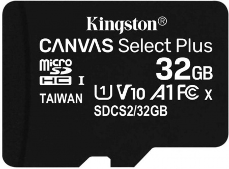 Флеш-карта microSDHC 32Гбайт Class10 SDCS2/32GBSP CanvSelect Plus w/o adapter KINGSTON 1206983