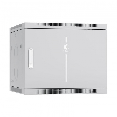 Шкаф телекоммуникационный настенный SH-05F-9U60/60m 19дюйм 9U 600х600х501мм дверь метал. сер. (RAL 7035) Cabeus 7106c