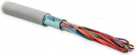 Кабель витая пара FUTP10-C3-S24-IN-LSZH-GY (FTP10-C3-SOLID-INDOOR-LSZH) F/UTP кат.3 10 пар (24 AWG) ож (solid) экран-фольга LSZH нг(А)-HF -20 - +60град.C сер. (м) Hyperline 46334