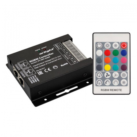 Контроллер VT-S07-4x6A (12-24В ПДУ 24 кн RF) (IP20 металл) Arlight 021317