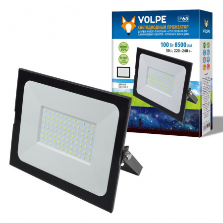 Прожектор светодиодный ULF-Q513 100W/6500K IP65 220-240В BLACK корпус черн. Volpe UL-00004344