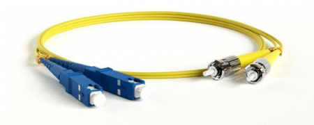 Патч-корд FC-D2-9-SC/UR-ST/UR-H-30M-LSZH-YL волоконно-оптический (шнур) SM 9/125 (OS2) ST/UPC-SC/UPC 2мм duplex LSZH 30м Hyperline 244509