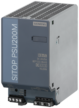 Блок питания SITOP PSU200M 5A регулируемый ВХОД: AC 120/230-500 В ВЫХОД: DC 24 В/5 A Siemens 6EP13333BA10