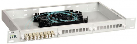 Кросс укомплектованный 1U LC (duplex) 24 порта (OM4) ITK FOBX24-1U-24LCUD04