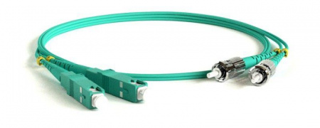 Патч-корд FC-D2-503-SC/PR-ST/PR-H-30M-LSZH-AQ волоконно-оптический (шнур) MM50/125(OM3) SC-ST 2мм duplex LSZH 30м Hyperline 247722