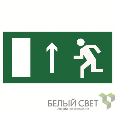 Знак безопасности NPU-1510.E12"Напр. к эвакуационному выходу прямо (лев.)" Белый свет a10885