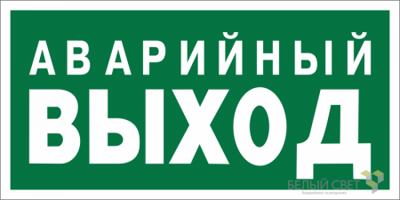 Знак безопасности BL-3015B.E23 "Запасный выход" Белый свет a14596