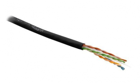 Кабель витая пара неэкранир. U/UTP кат. 6 4 пары (23 AWG) ож (solid) с разделителем PVC-20град.C-+75град.C гарантия: 15 лет компонентная 25 лет системна UUTP4-C6-S23-IN-PVC-BK-305 Ч (уп.305м) Hyperline 443521