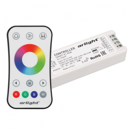 Контроллер SMART-RGB-SET-RING (12-24В 3х3А ПДУ 2.4G) (IP20 пластик) Arlight 034807