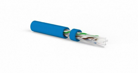 Кабель витая пара неэкранир. U/UTP кат. 6a (10GBE) 4 пары (23 AWG) ож (solid) LSZH UUTP4-C6A-S23-IN-LSZH-BL-500 С (уп.500м) Hyperline 444593