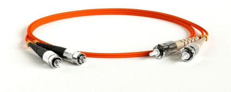 Патч-корд FC-D2-50-FC/PR-ST/PR-H-5M-LSZH-OR волоконно-оптический (шнур) MM50/125 ST-FC 2мм duplex LSZH 5м Hyperline 239431