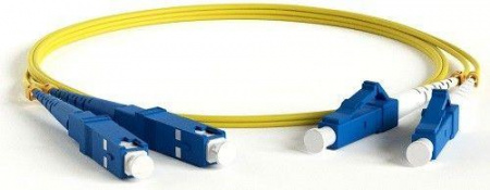 Патч-корд FC-S2-9-LC/UR-SC/AR-H-2M-LSZH-YL волоконно-оптический (шнур) SM 9/125 (OS2) LC/UPC-SC/APC 2мм simplex LSZH 2м Hyperline 243409