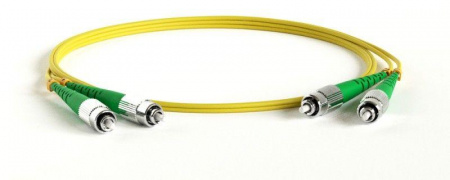 Патч-корд FC-D2-9-FC/AR-FC/AR-H-5M-LSZH-YL волоконно-оптический (шнур) SM 9/125 (OS2) FC/APC-FC/APC 2мм duplex LSZH 5м Hyperline 238603