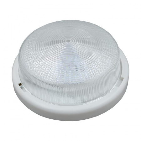 Светильник светодиодный Ulo-K05A 6W/6000K/R24 IP44 WHITE/GLASS 6Вт 6000К IP44 600лм d240мм промышленный накладной бел. Uniel UL-00005242