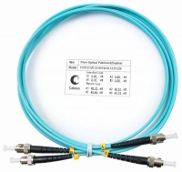 Шнур оптический FOP-50-ST-ST-2m duplex ST-ST 50/125мм OM3 2м LSZH Cabeus 7368c