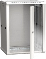 Шкаф 19 дюйм LINEA W 18U 600х450мм настен. стекл. дверь RAL7035 ITK LWR3-18U64-GF