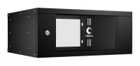 Шкаф телекоммуникационный настенный разборный LIGHT WSC-05D-4U55/45-BK 19дюйм 4U дверь стекло черн. Cabeus 10184c