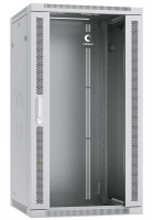 Шкаф телекоммуникационный настенный SH-05F-22U60/60 19дюйм 22U 600х600х1082мм дверь стекло сер. (RAL 7035) Cabeus 7163c