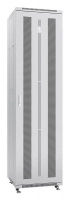 Шкаф монтажный телекоммуникационный напольный ND-05C-47U60/100 19дюйм для распред. и серверн. оборудования 47U 600х1000х2277мм передн. и задн. перфорир. двери ручка с замком сер. (RAL 7035) Cabeus 7207c