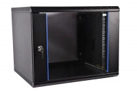 Шкаф коммутационный ШРН-Э-15.500-9005 15U 600х520мм передн. двер. стеклян. несъемн. боков. панел. 50кг черн. ЦМО 1213964