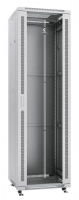 Шкаф монтажный телекоммуникационный напольный SH-05C-42U60/100 19дюйм для распред. и серверн. оборудования 42U 600х1000х2055мм передн. стеклян. и задн. сплошн. метал. двери ручка с замком сер. (RAL 7035) Cabeus 7057c