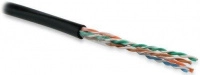 Кабель UUTP4-C5E-S24-OUT-PE-BK-100 витая пара неэкранированный U/UTP 2х4х0.52 кат.5e ож для внеш. прокладки PE (уп.100м) черн. Hyperline 49127