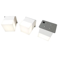 Светильник светодиодный RVE-LBX-LUMO40-PLAZA7510-3-GR квадрат грильято 3шт 65х65х80мм 14Вт встраиваемый 4000К бел. RVElektro RVE00003272