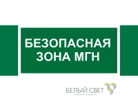 Знак безопасности NPU-3413.E68"Безопасная зона для МГН" Белый свет a19927