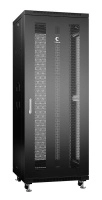 Шкаф монтажный телекоммуникационный напольный ND-05C-32U60/60-BK 19дюйм для распред. и серверн. оборудования 32U 600х600х1610мм передн. и задн. перфорир. двери ручка с замком черн. (RAL 9004) Cabeus 8551c