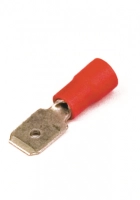 Наконечник изол. "вилка" 0.25-1.5кв.мм А=6.3х0.8мм кр. (уп.100шт) DKC 2A22P