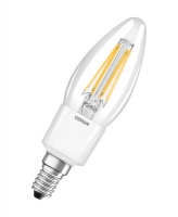 Лампа светодиодная филаментная PARATHOM CL B FIL 60 non-dim 5.5W/827 5.5Вт 2700К тепл. бел. E14 806лм B угол пучка 300град. 220-240В (замена 60Вт) прозр. стекло OSRAM 4058075591011
