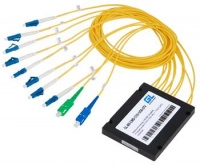 Мультиплексор CWDM блок нижнего диапазона на 4 канала 1310-1450 нмLC/UPC+COM порт SC/UPC+1550нм CATV SC/UPC пластик GL-CWDM-MUX-4-3147-TV5 GIGALINK GL-MX-CWD-1310-1450-UTV