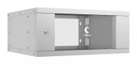Шкаф телекоммуникационный настенный разборный LIGHT WSC-05D-4U55/45 19дюйм 4U дверь стекло сер. Cabeus 10183c