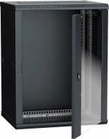 Шкаф 19дюйм LINEA W 18U 600х450мм настен. стекл. дверь RAL9005 ITK LWR5-18U64-GF