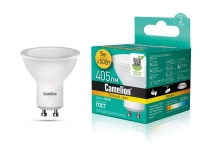 Лампа светодиодная LED5-GU10/830/GU10 5Вт 3000К тепл. бел. GU10 405лм 220-240В Camelion 10956