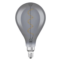 Лампа светодиодная филаментная Vintage 1906 LED CL A160 FIL SMOKE 12 non-dim 5W/818 5Вт тепл. бел. E27 дым. OSRAM 4058075269903