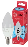Лампа светодиодная RED LINE LED B35-6W-840-E14 R 6Вт B35 свеча 4000К нейтр. бел. E14 Эра Б0051057