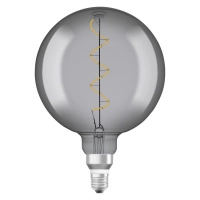 Лампа светодиодная филаментная Vintage 1906 LED CL GLOBE200 FIL SMOKE 12 non-dim 5W/818 5Вт тепл. бел. E27 дым. OSRAM 4058075269927