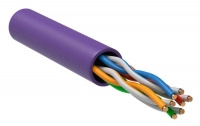 Кабель связи витая пара U/UTP кат.5е 4х2х24AWG solid LSZH фиолет. (уп.305м) ITK LC1-C5E04-126