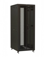 Шкаф напольный TTR-4781-DD-RAL9005 19дюйм 47U 2277х800х1000мм передн. и задн. распаш. перфорир. двери (75%) ручка с замком 2 вертик. каб. организатора черн. (RAL 9005) (разобр.) Hyperline 425257