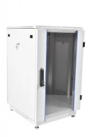 Шкаф коммутационный напольный ШТК-М-27.6.8-1ААА 27U 600х800мм передн. двер. стеклян. задн. двер. стальн. лист 2 боков. панел. направл. под закл. гайки 400кг 655мм 71.7кг 180град. 1360мм сер. ЦМО 1134140