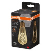 Лампа светодиодная филаментная Vintage 1906 LED dim CL Edison GOLD 25 820 4.5Вт тепл. бел. E27 диммир. зол. OSRAM 4058075269965