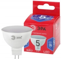 Лампа светодиодная RED LINE LED MR16-5W-865-GU5.3 R 5Вт MR16 софит 6500К холод. бел. GU5.3 Эра Б0045349